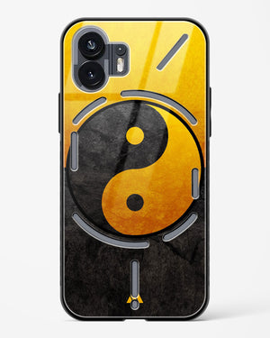 Yin Yang in Gold Glass Case Phone Cover (Nothing)