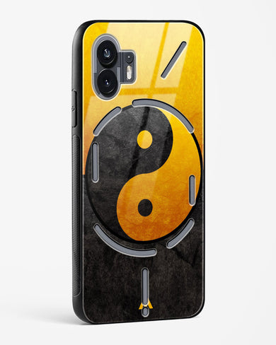 Yin Yang in Gold Glass Case Phone Cover (Nothing)