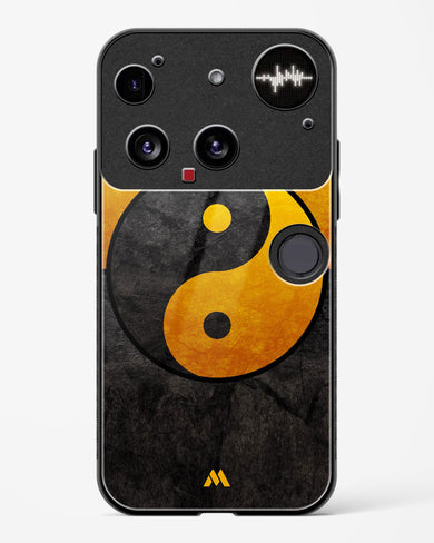 Yin Yang in Gold Glass Case Phone Cover (Nothing)