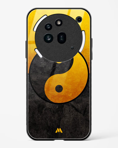 Yin Yang in Gold Glass Case Phone Cover (Nothing)