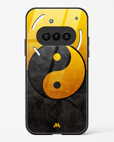 Yin Yang in Gold Glass Case Phone Cover (Nothing)