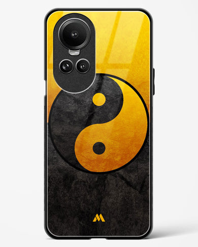 Yin Yang in Gold Glass Case Phone Cover (Oppo)