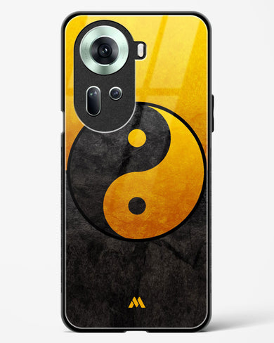 Yin Yang in Gold Glass Case Phone Cover (Oppo)