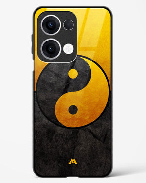 Yin Yang in Gold Glass Case Phone Cover (Oppo)