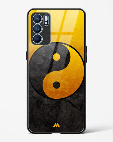 Yin Yang in Gold Glass Case Phone Cover (Oppo)