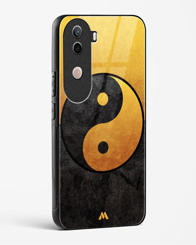 Yin Yang in Gold Glass Case Phone Cover (Vivo)
