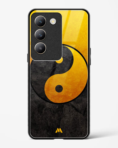Yin Yang in Gold Glass Case Phone Cover (Vivo)