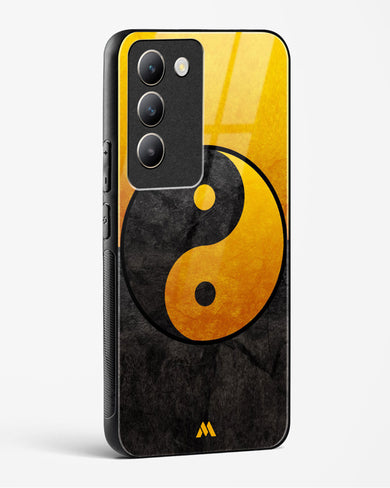 Yin Yang in Gold Glass Case Phone Cover (Vivo)