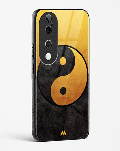 Yin Yang in Gold Glass Case Phone Cover (Vivo)