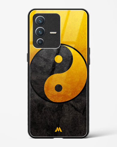 Yin Yang in Gold Glass Case Phone Cover-(Vivo)