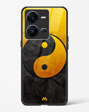 Yin Yang in Gold Glass Case Phone Cover (Vivo)