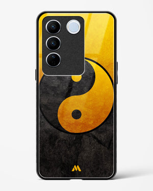Yin Yang in Gold Glass Case Phone Cover (Vivo)