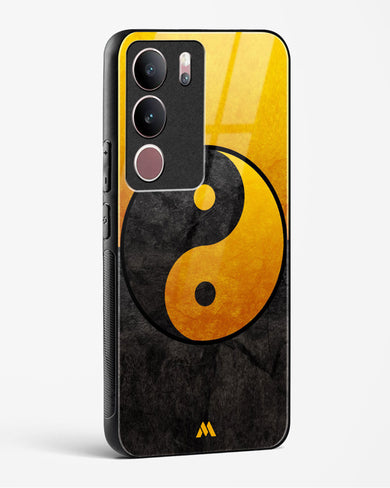Yin Yang in Gold Glass Case Phone Cover (Vivo)