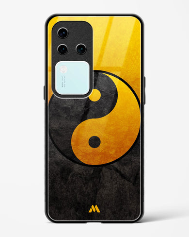Yin Yang in Gold Glass Case Phone Cover (Vivo)