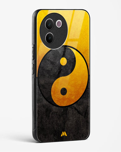Yin Yang in Gold Glass Case Phone Cover (Vivo)