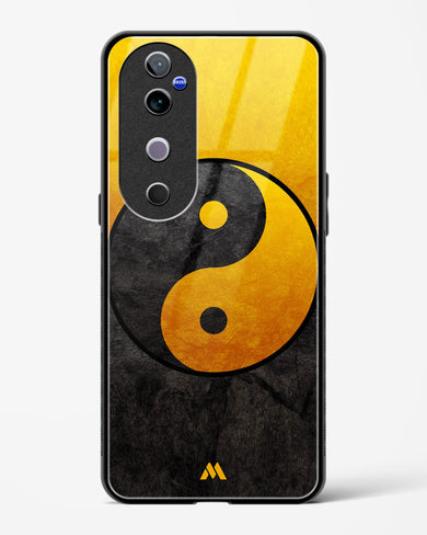 Yin Yang in Gold Glass Case Phone Cover (Vivo)