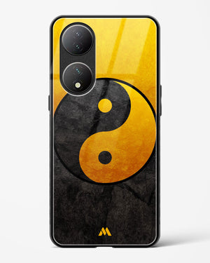 Yin Yang in Gold Glass Case Phone Cover (Vivo)