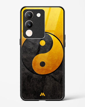 Yin Yang in Gold Glass Case Phone Cover (Vivo)