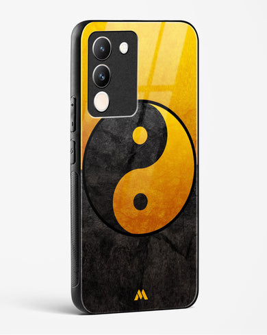 Yin Yang in Gold Glass Case Phone Cover (Vivo)