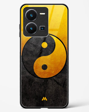 Yin Yang in Gold Glass Case Phone Cover (Vivo)