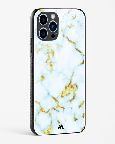 White Gold Marble Glass Case Phone Cover (Apple)