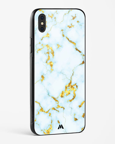 White Gold Marble Glass Case Phone Cover (Apple)