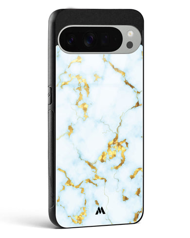 White Gold Marble Glass Case Phone Cover (Google)