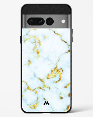 White Gold Marble Glass Case Phone Cover (Google)