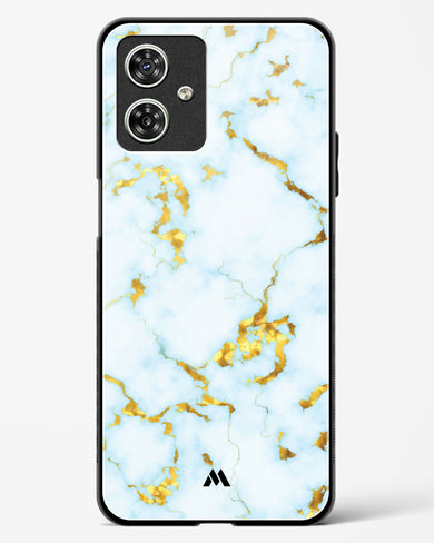 White Gold Marble Glass Case Phone Cover-(Motorola)