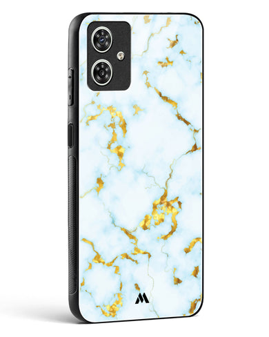 White Gold Marble Glass Case Phone Cover-(Motorola)