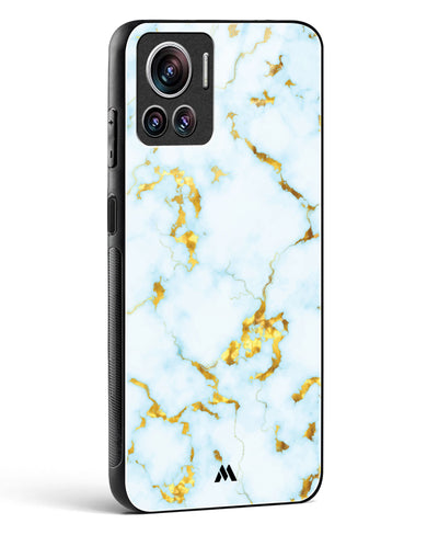 White Gold Marble Glass Case Phone Cover (Motorola)