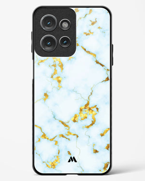 White Gold Marble Glass Case Phone Cover (Motorola)