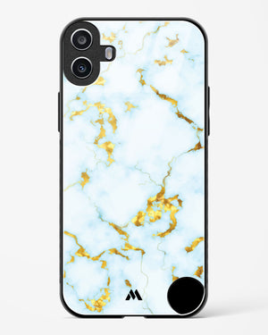 White Gold Marble Glass Case Phone Cover (Nothing)