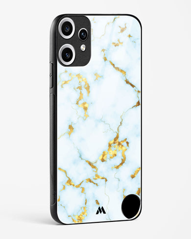 White Gold Marble Glass Case Phone Cover (Nothing)