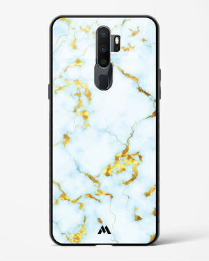 White Gold Marble Glass Case Phone Cover-(Oppo)