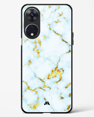 White Gold Marble Glass Case Phone Cover-(Oppo)
