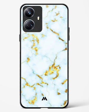 White Gold Marble Glass Case Phone Cover (Realme)