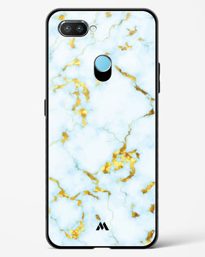 White Gold Marble Glass Case Phone Cover-(Realme)