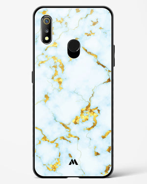 White Gold Marble Glass Case Phone Cover-(Realme)