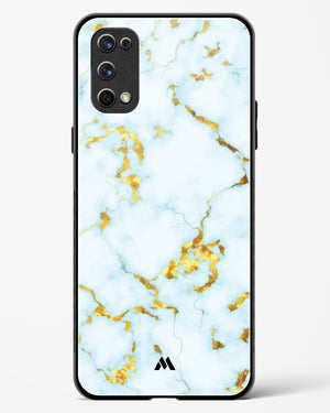 White Gold Marble Glass Case Phone Cover-(Realme)