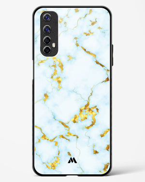 White Gold Marble Glass Case Phone Cover-(Realme)