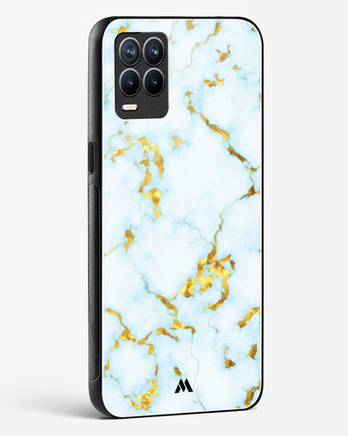 White Gold Marble Glass Case Phone Cover (Realme)