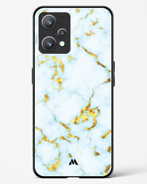 White Gold Marble Glass Case Phone Cover-(Realme)