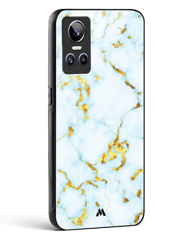 White Gold Marble Glass Case Phone Cover (Realme)