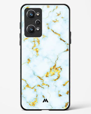 White Gold Marble Glass Case Phone Cover-(Realme)