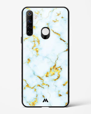 White Gold Marble Glass Case Phone Cover-(Realme)