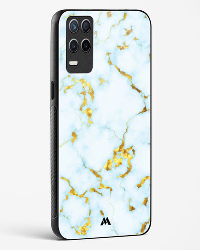 White Gold Marble Glass Case Phone Cover (Realme)