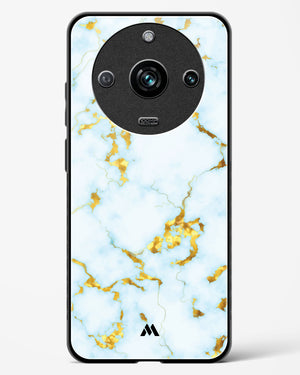 White Gold Marble Glass Case Phone Cover (Realme)