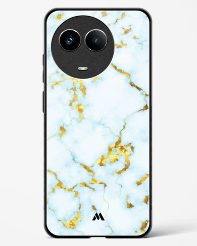 White Gold Marble Glass Case Phone Cover (Realme)