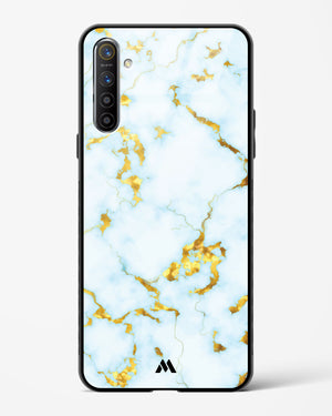 White Gold Marble Glass Case Phone Cover-(Realme)